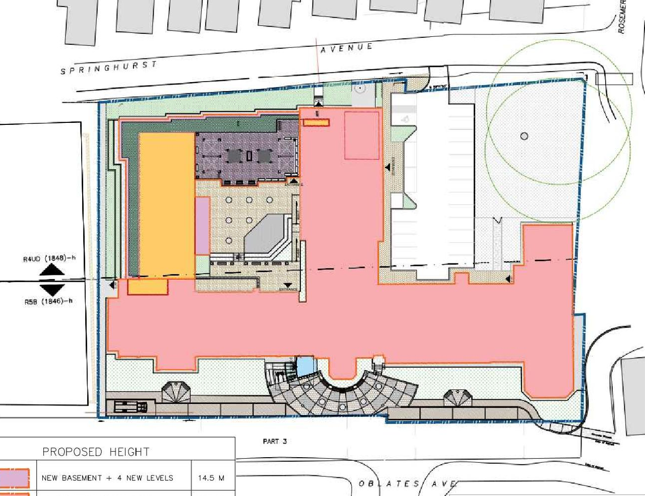 Construction site plan for project from page 14 of the file '2022-08-23 - Planning Rationale & Design Brief - D02-02-22-0083'