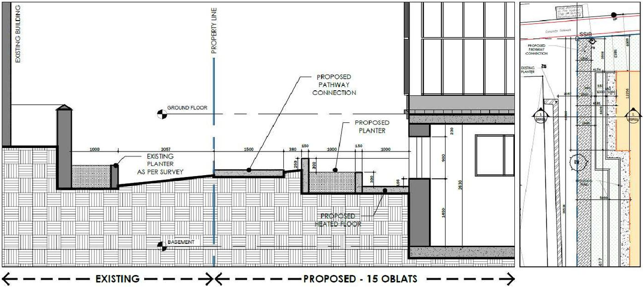 Construction site plan for project from page 21 of the file '2022-08-23 - Planning Rationale & Design Brief - D02-02-22-0083'