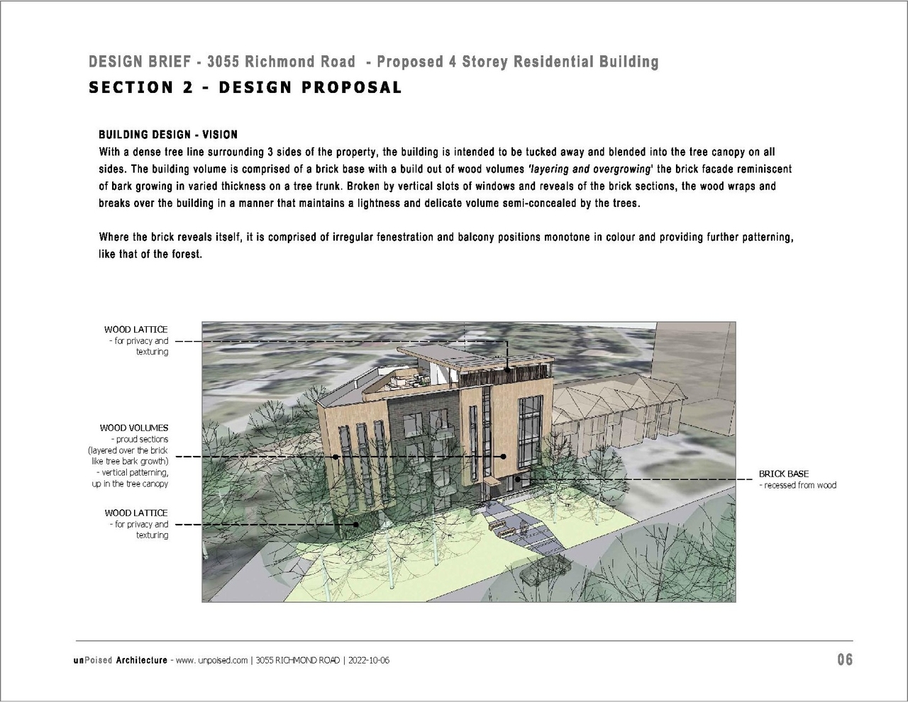 Rendering of building from page 7 of the file '2022-10-12 - Design Brief - D02-02-22-0090'