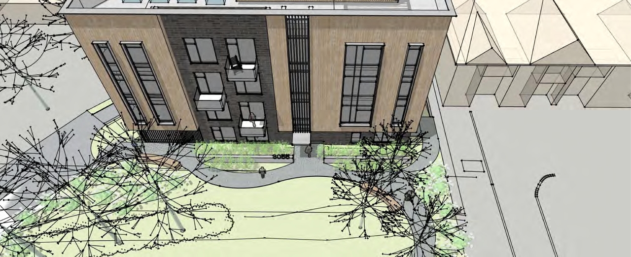 Rendering of building from page 8 of the file '2025-06-19 - Renderings - D02-02-22-0090'