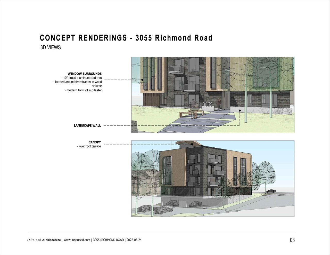 Rendering of building from page 4 of the file '2022-10-12 - Concept Renderings and Elevations - D02-02-22-0090'