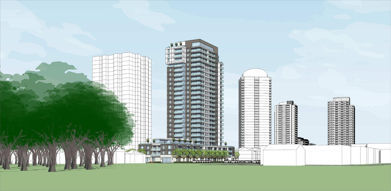 Rendering of building from page 1 of the file '2023-06-27 - Perspectives - D02-02-22-0099'