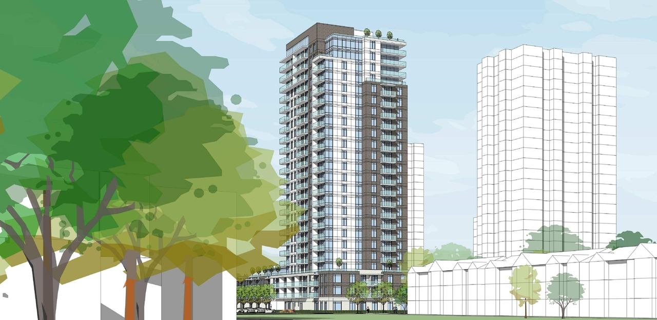 Rendering of building from page 2 of the file '2023-06-27 - Perspectives - D02-02-22-0099'