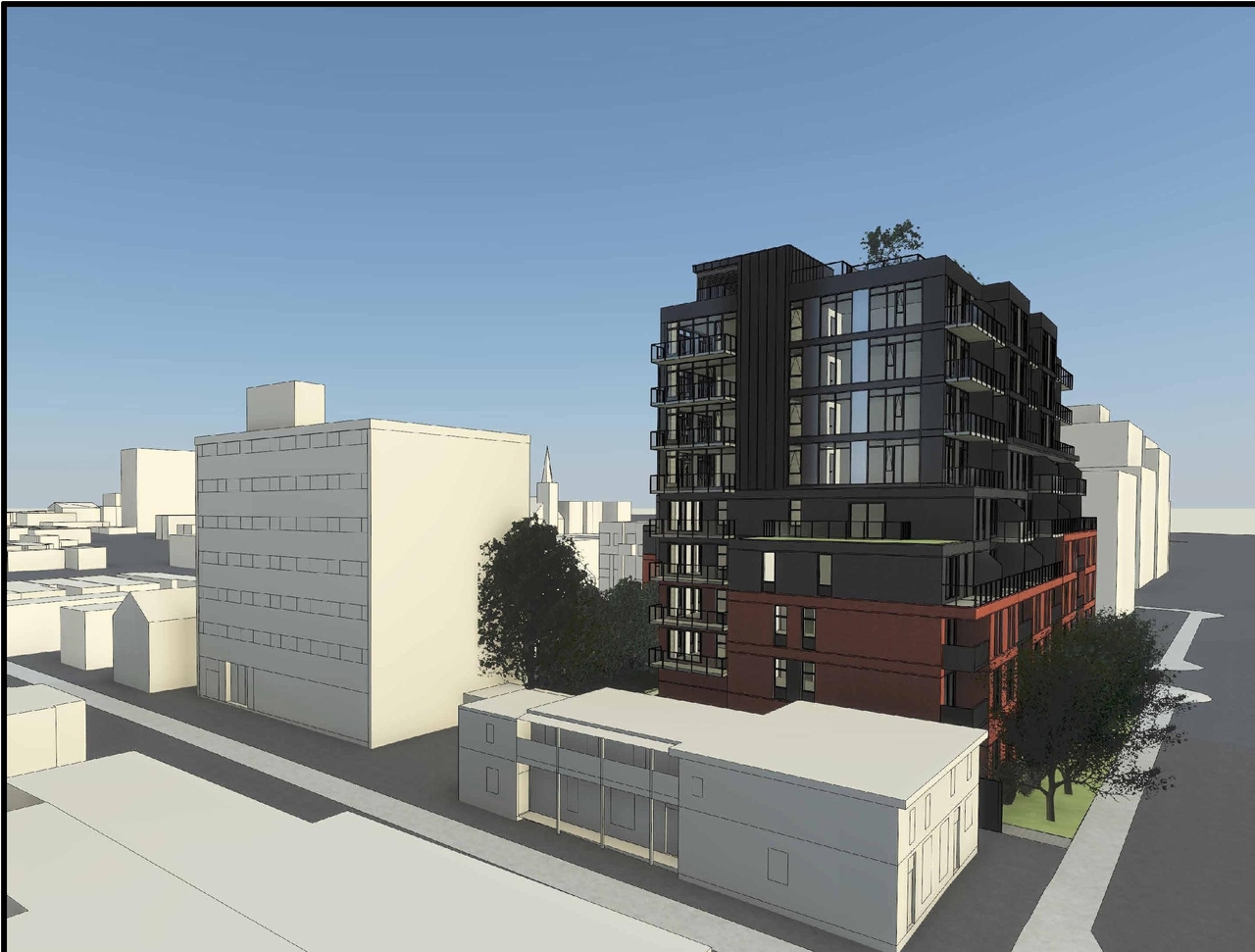 Rendering of building from page 6 of the file '2023-04-03 - 3D - Renderings - D02-02-22-0102'