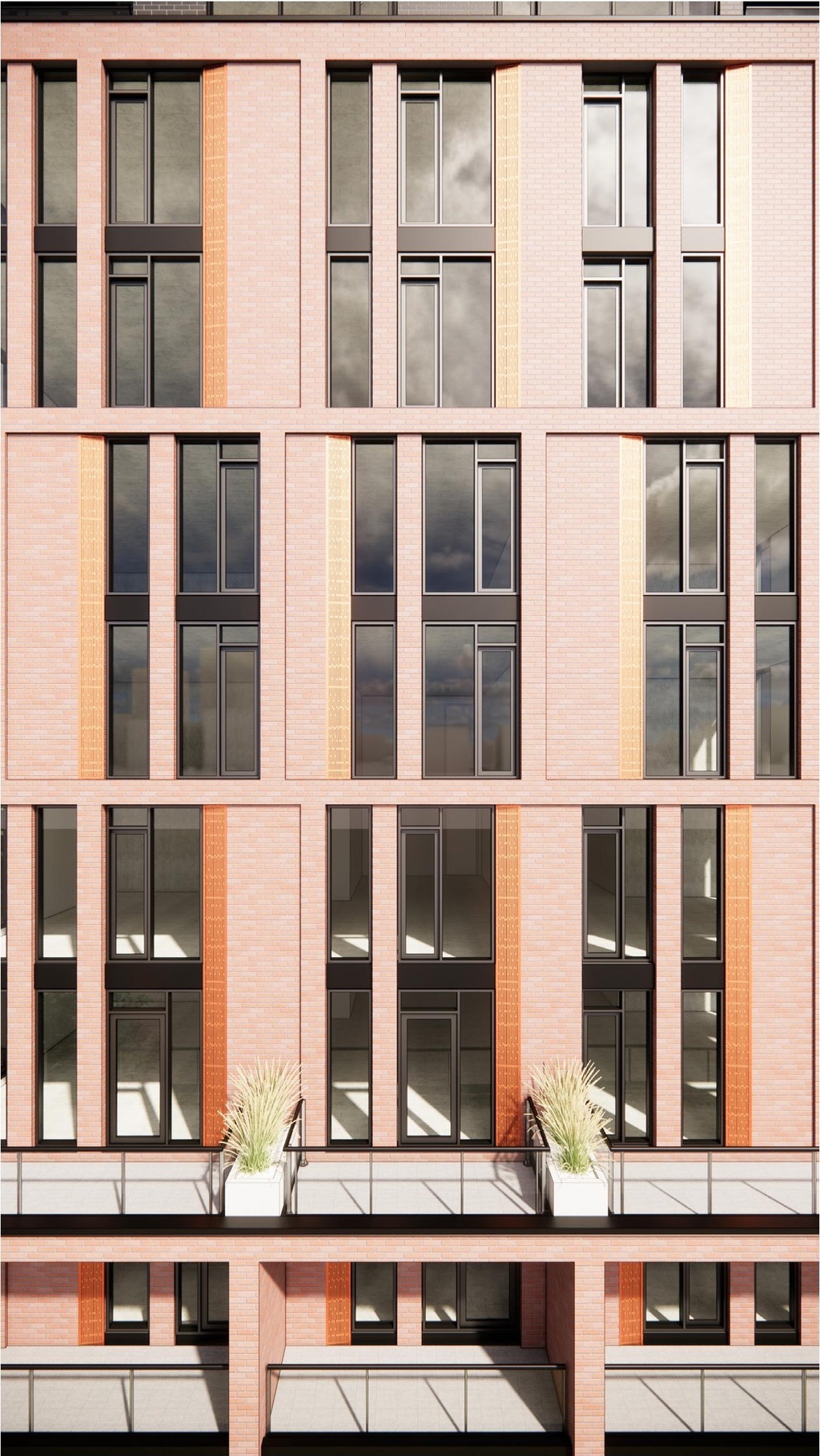 Rendering of building from page 14 of the file '2022-12-02 - Design Brief - D02-02-22-0116'