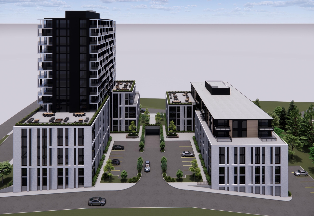 Rendering of building from page 10 of the file '2025-04-11 - Urban Design Brief - D02-02-22-0125'