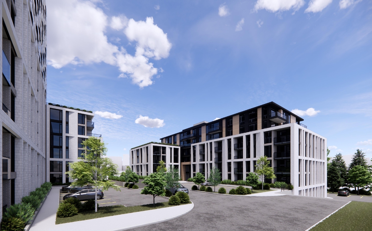 Rendering of building from page 17 of the file '2025-04-11 - Urban Design Brief - D02-02-22-0125'