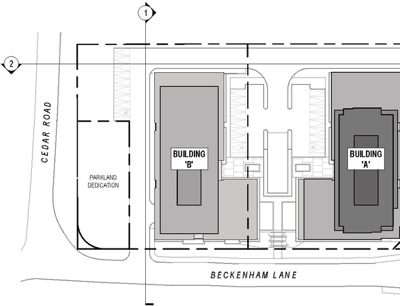 Construction site plan for project from page 19 of the file '2025-04-11 - Urban Design Brief - D02-02-22-0125'
