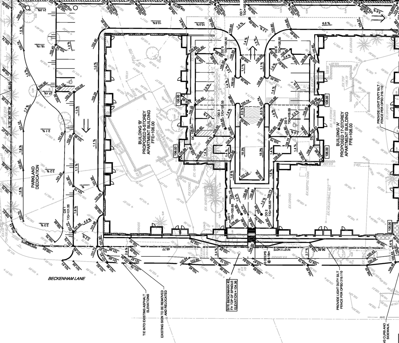 Construction site plan for project from page 22 of the file '2025-04-11 - Urban Design Brief - D02-02-22-0125'