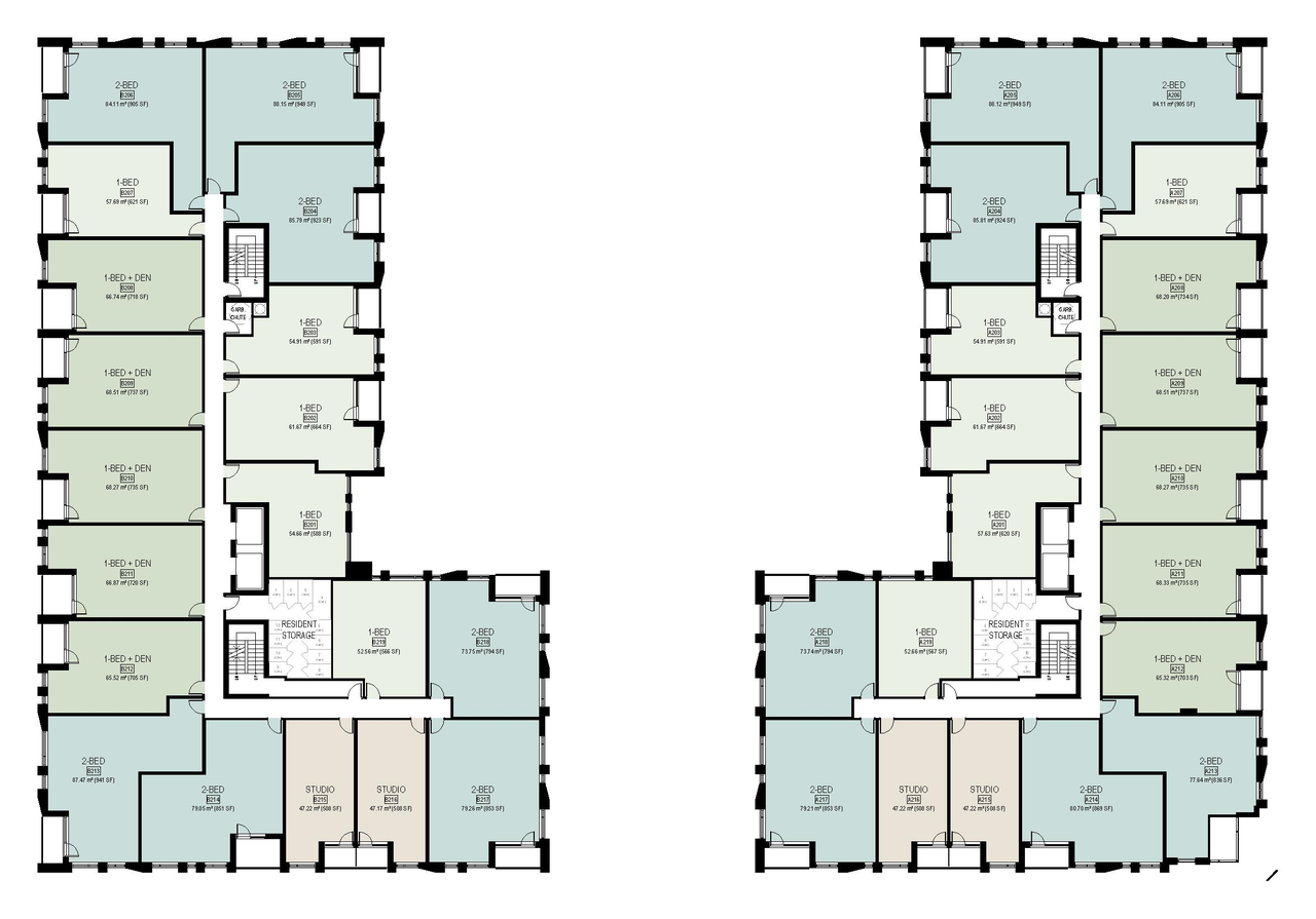 Floor plan for project from page 25 of the file '2025-04-11 - Urban Design Brief - D02-02-22-0125'