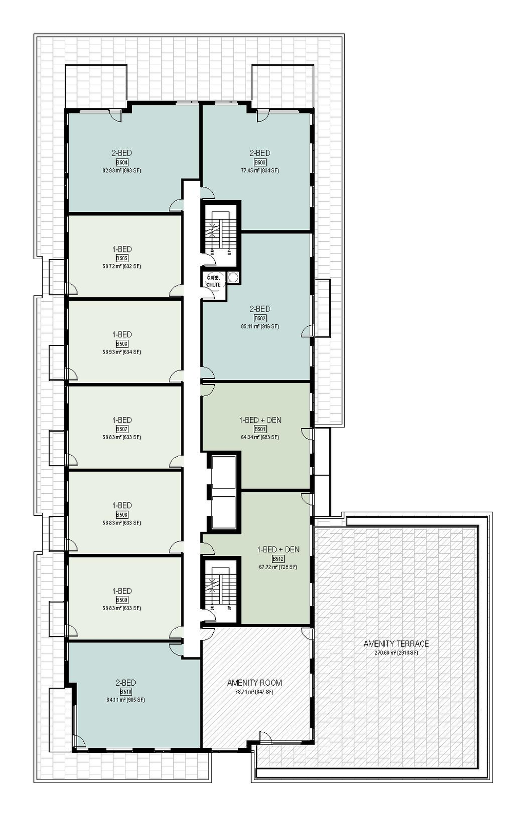 Floor plan for project from page 26 of the file '2025-04-11 - Urban Design Brief - D02-02-22-0125'
