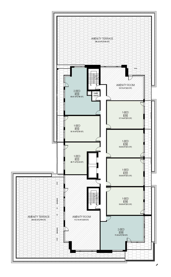 Floor plan for project from page 28 of the file '2025-04-11 - Urban Design Brief - D02-02-22-0125'