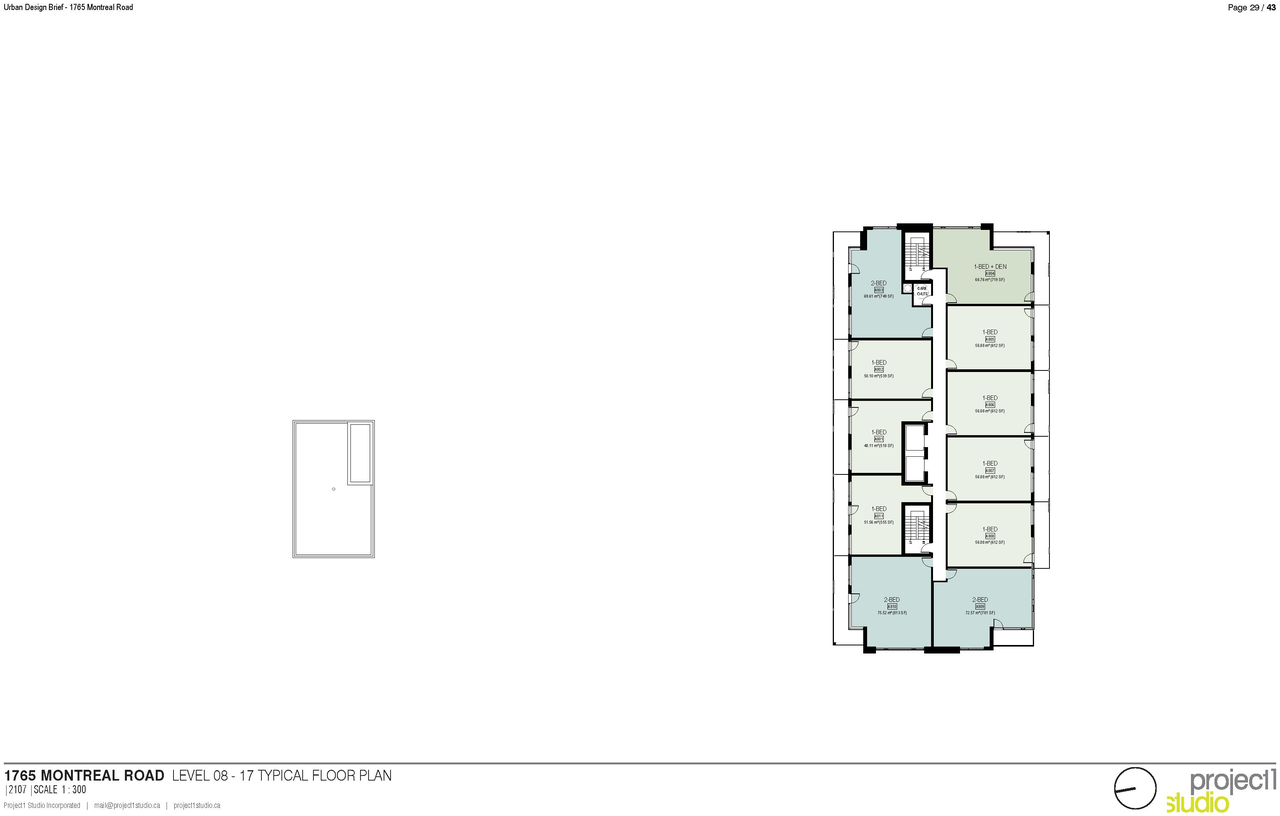 Floor plan for project from page 29 of the file '2025-04-11 - Urban Design Brief - D02-02-22-0125'