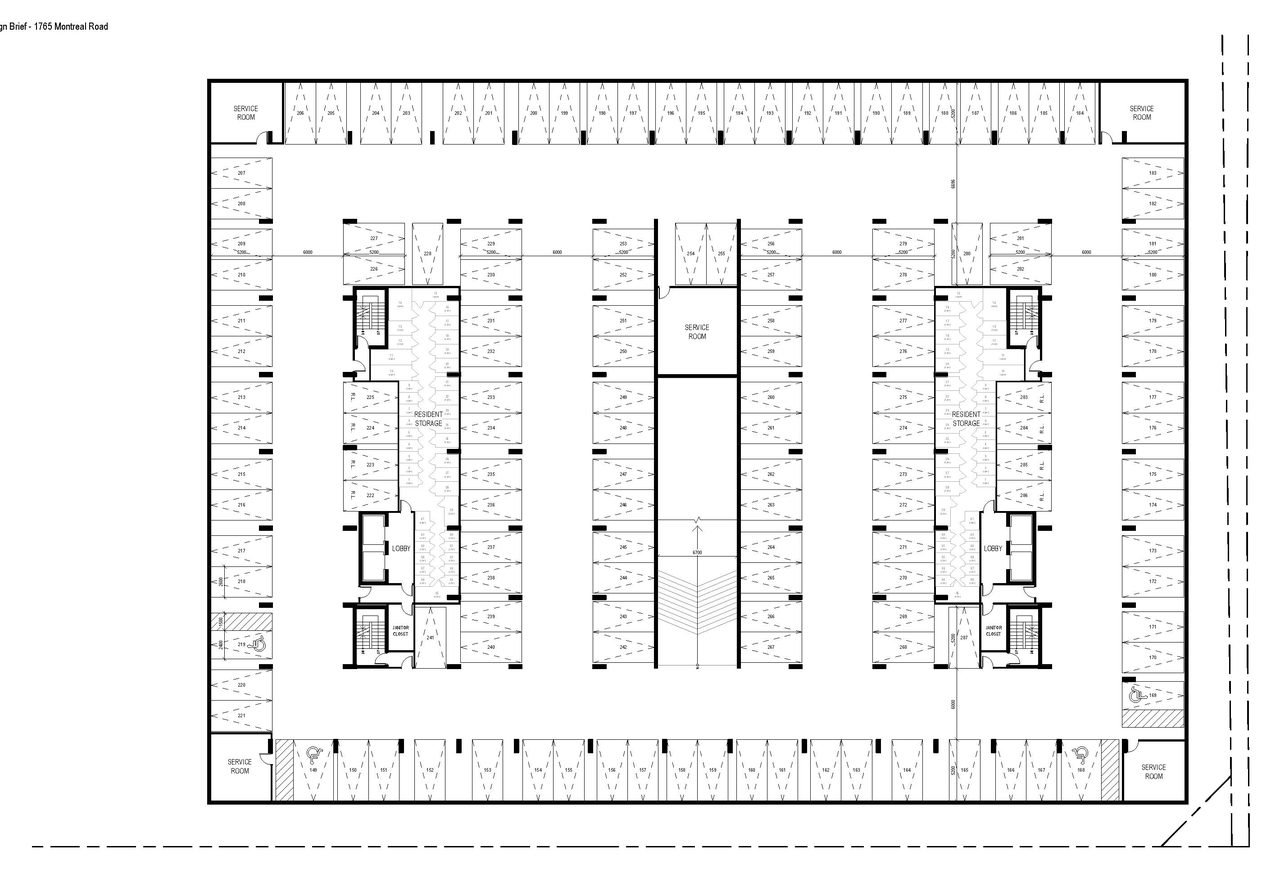 Floor plan for project from page 31 of the file '2025-04-11 - Urban Design Brief - D02-02-22-0125'