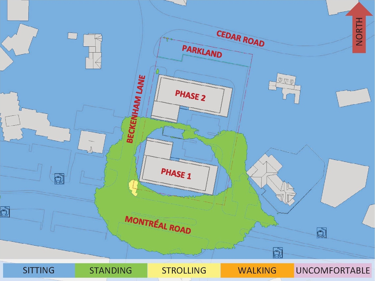 Construction site plan for project from page 40 of the file '2025-04-11 - Urban Design Brief - D02-02-22-0125'