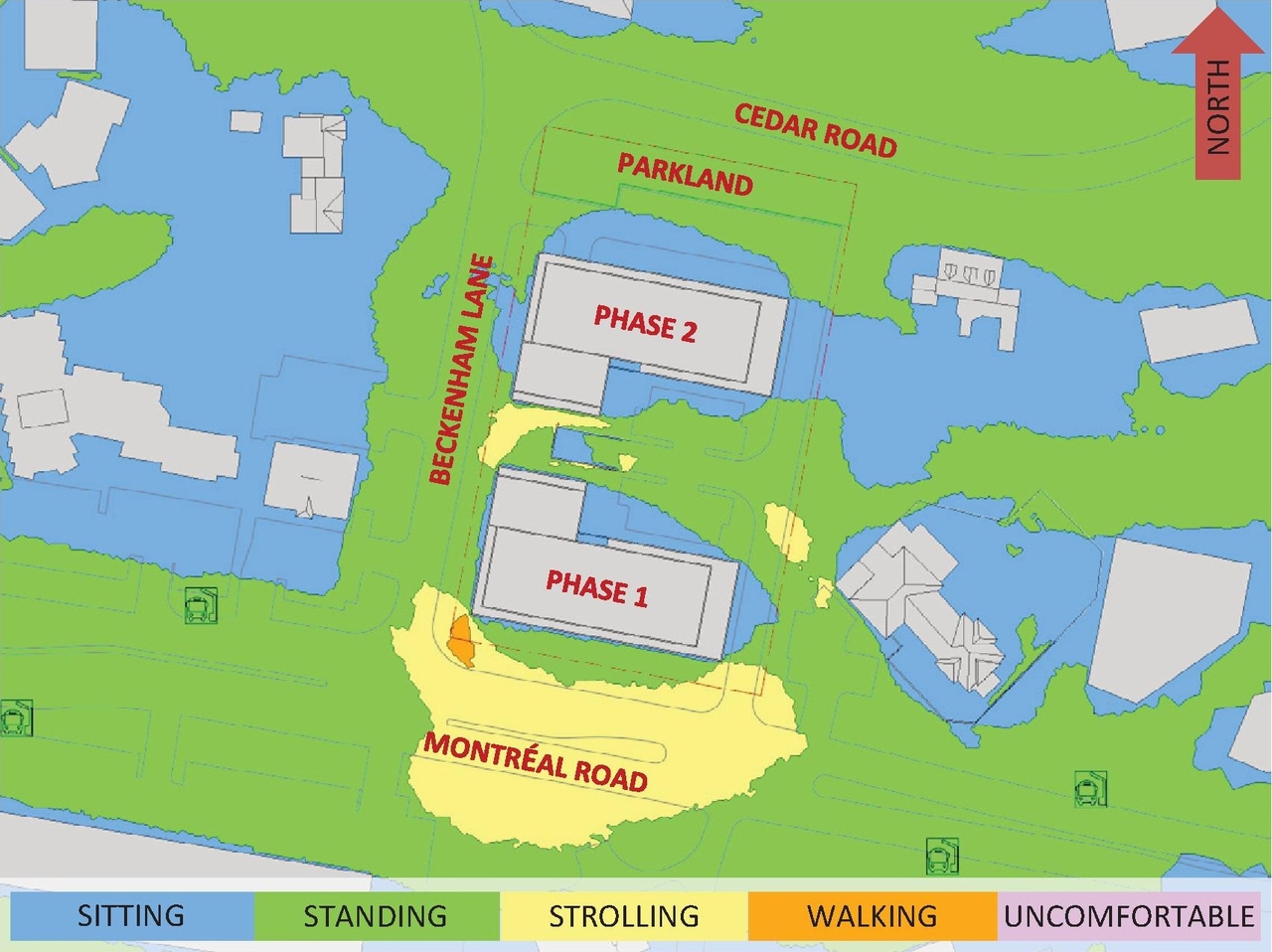 Construction site plan for project from page 41 of the file '2025-04-11 - Urban Design Brief - D02-02-22-0125'