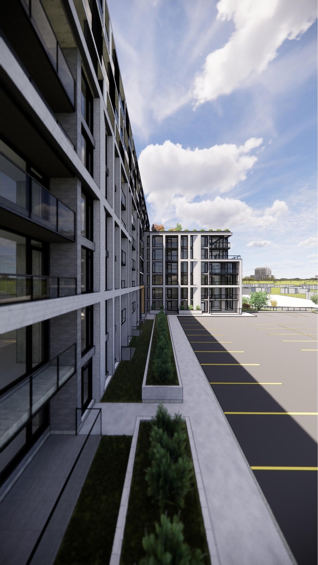 Rendering of building from page 19 of the file '2022-12-23 - Design Brief - D02-02-22-0125'