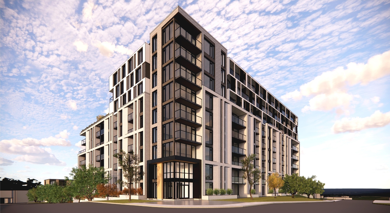 Rendering of building from page 4 of the file '2022-12-23 - Design Brief - D02-02-22-0125'