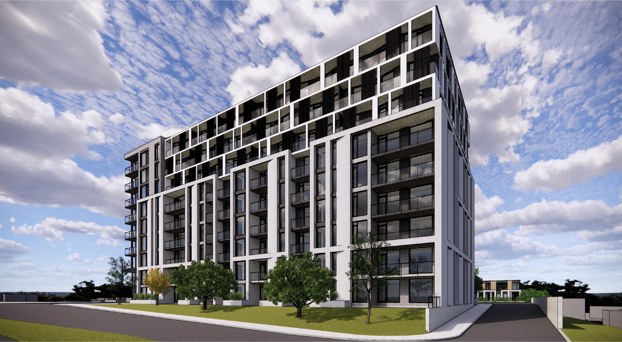 Rendering of building from page 5 of the file '2022-12-23 - Design Brief - D02-02-22-0125'