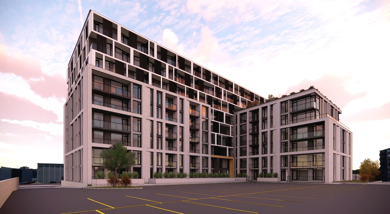 Rendering of building from page 6 of the file '2022-12-23 - Design Brief - D02-02-22-0125'