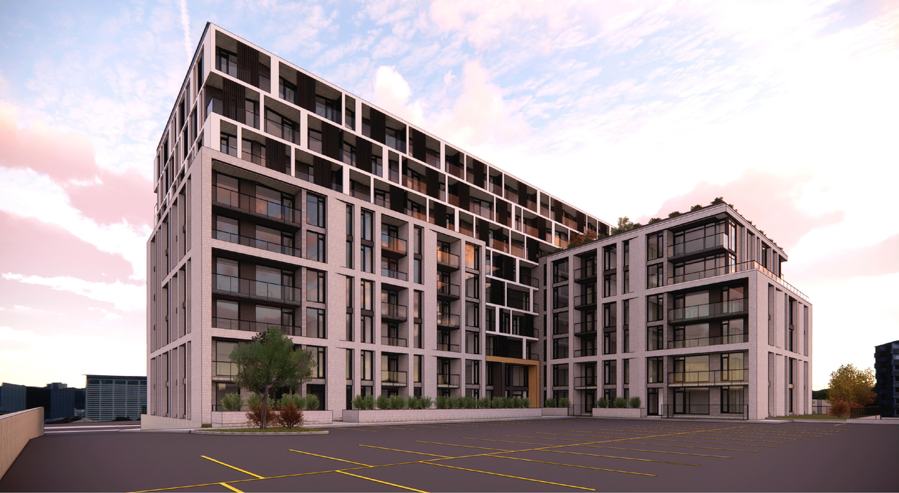 Rendering of building from page 6 of the file '2022-12-23 - Design Brief - D02-02-22-0125'