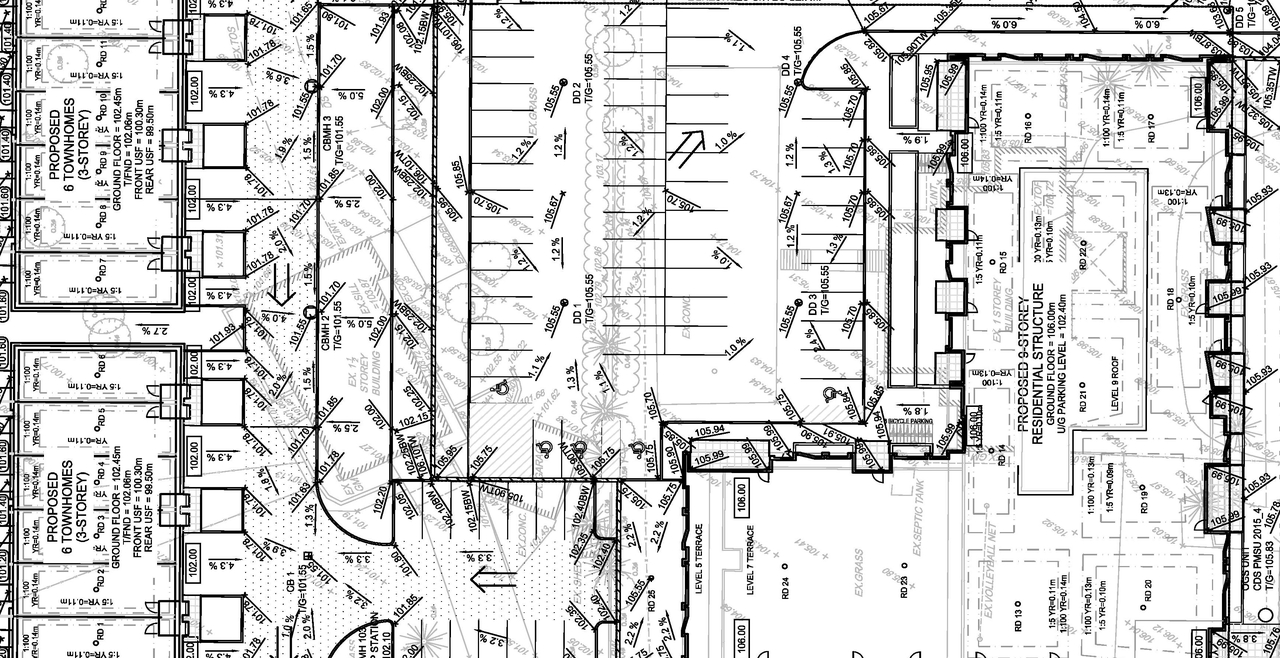 Construction site plan for project from page 9 of the file '2022-12-23 - Design Brief - D02-02-22-0125'