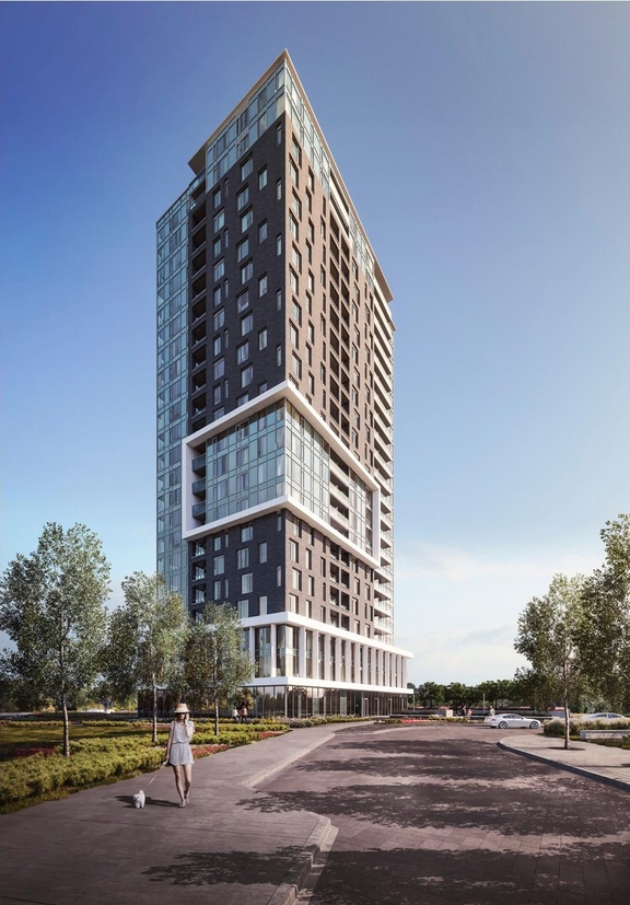 Rendering of building from page 16 of the file '2022-12-23 - Design Brief - D02-02-22-0126'