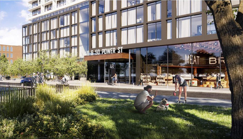Rendering of building from page 9 of the file '2022-12-23 - Design Brief - D02-02-22-0126'