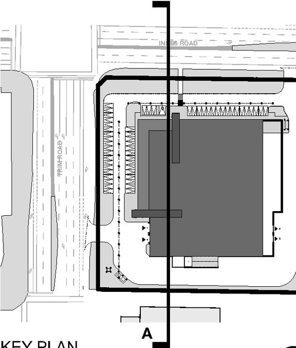 Construction site plan for project from page 8 of the file '2023-01-03 - Views and Section - D02-02-23-0001'