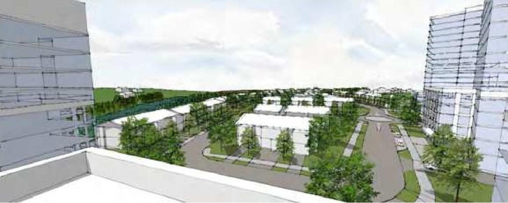 Rendering of building from page 6 of the file '2023-01-20 - Design Brief - D02-02-23-0004'