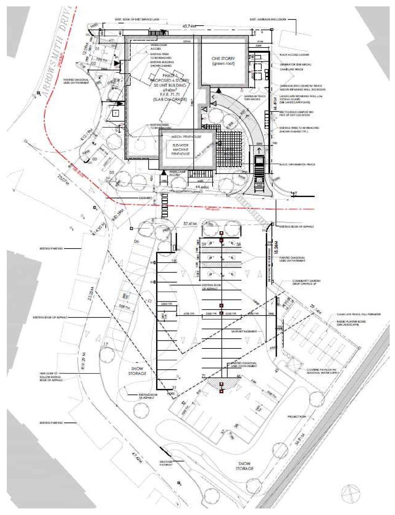 Construction site plan for project from page 26 of the file '2023-09-25 - Design Brief - D02-02-23-0009'