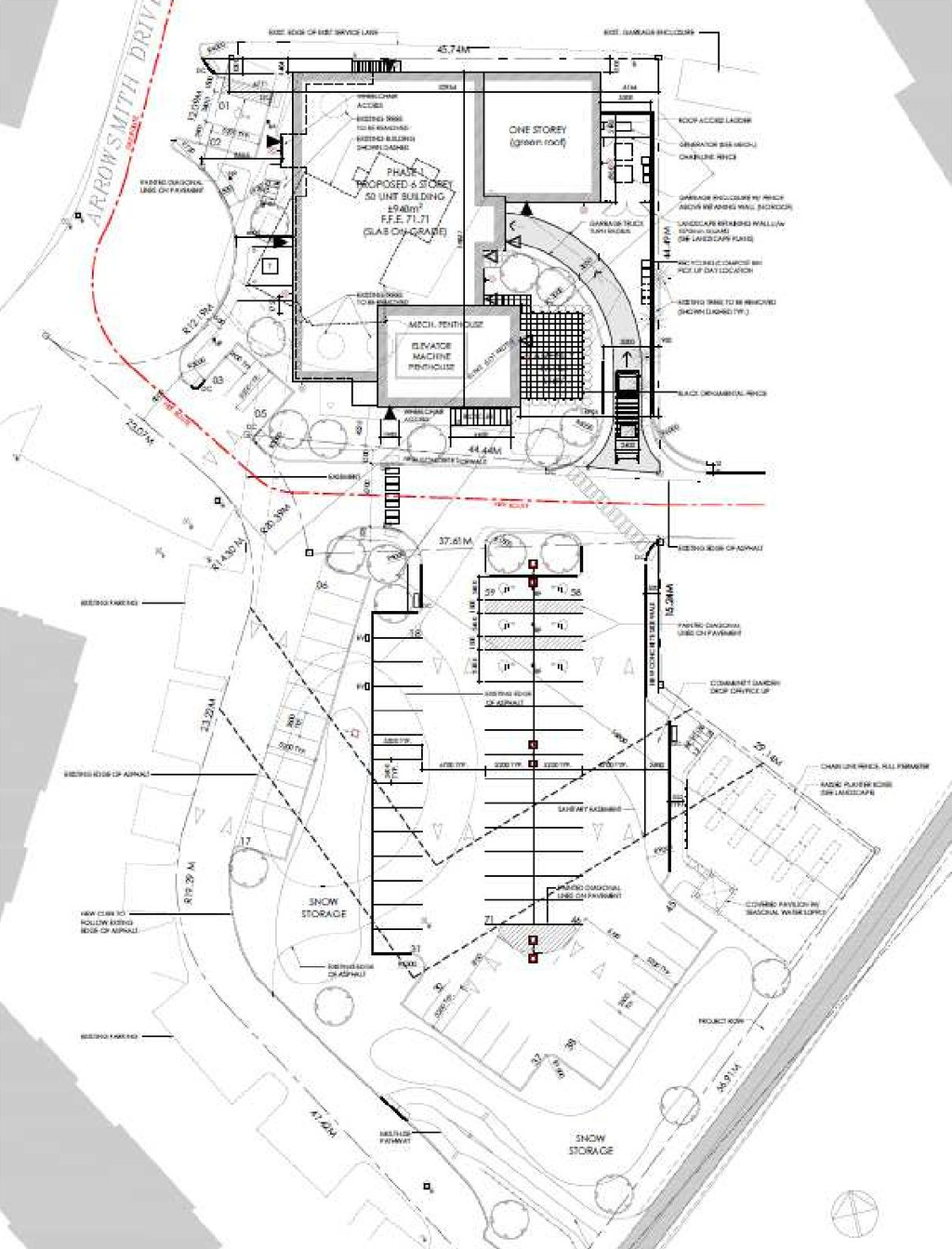Construction site plan for project from page 26 of the file '2023-09-25 - Design Brief - D02-02-23-0009'
