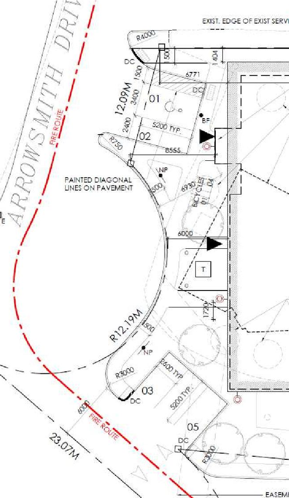 Construction site plan for project from page 37 of the file '2023-09-25 - Design Brief - D02-02-23-0009'