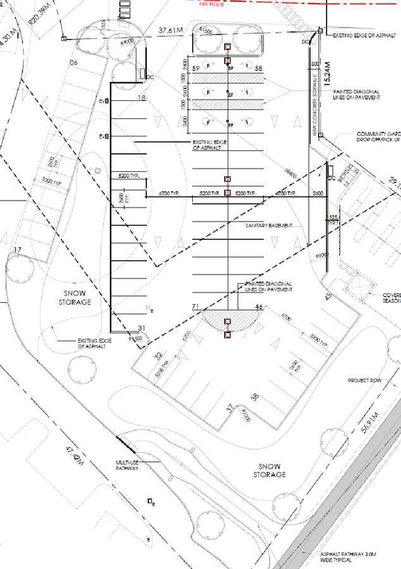 Construction site plan for project from page 38 of the file '2023-09-25 - Design Brief - D02-02-23-0009'