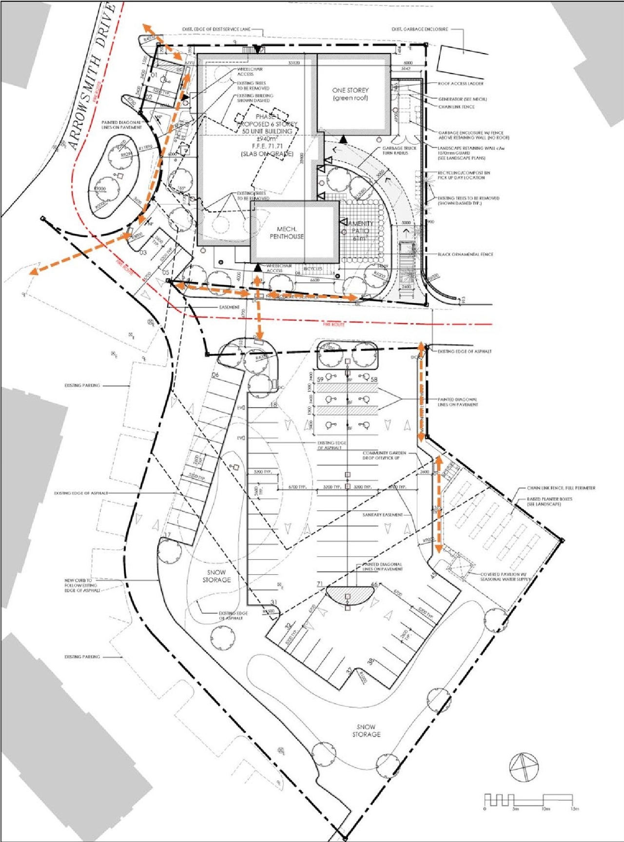 Construction site plan for project from page 42 of the file '2023-09-25 - Design Brief - D02-02-23-0009'