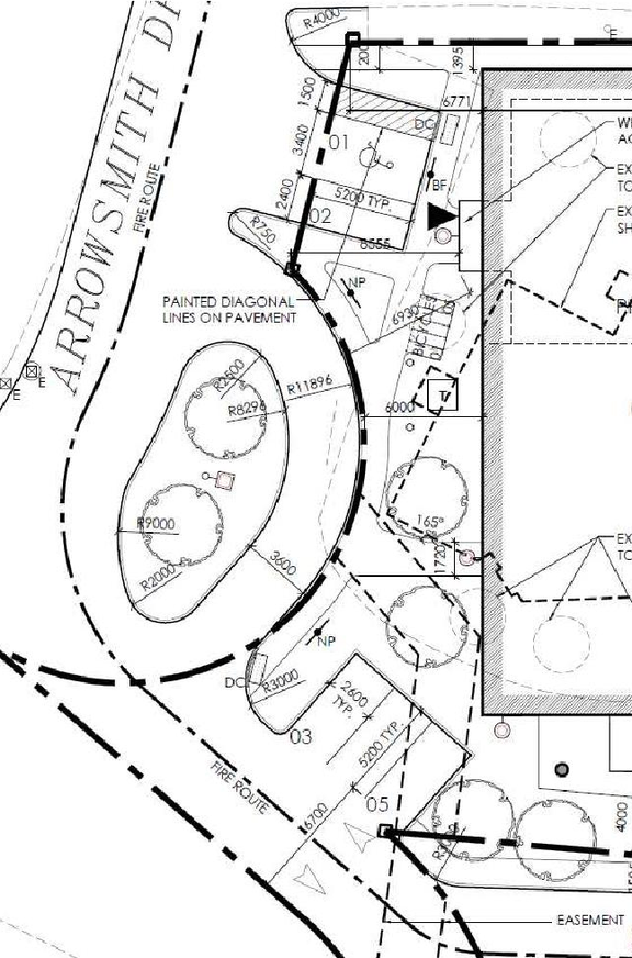 Construction site plan for project from page 35 of the file '2023-02-08 - Design Brief -D02-02-23-0009'
