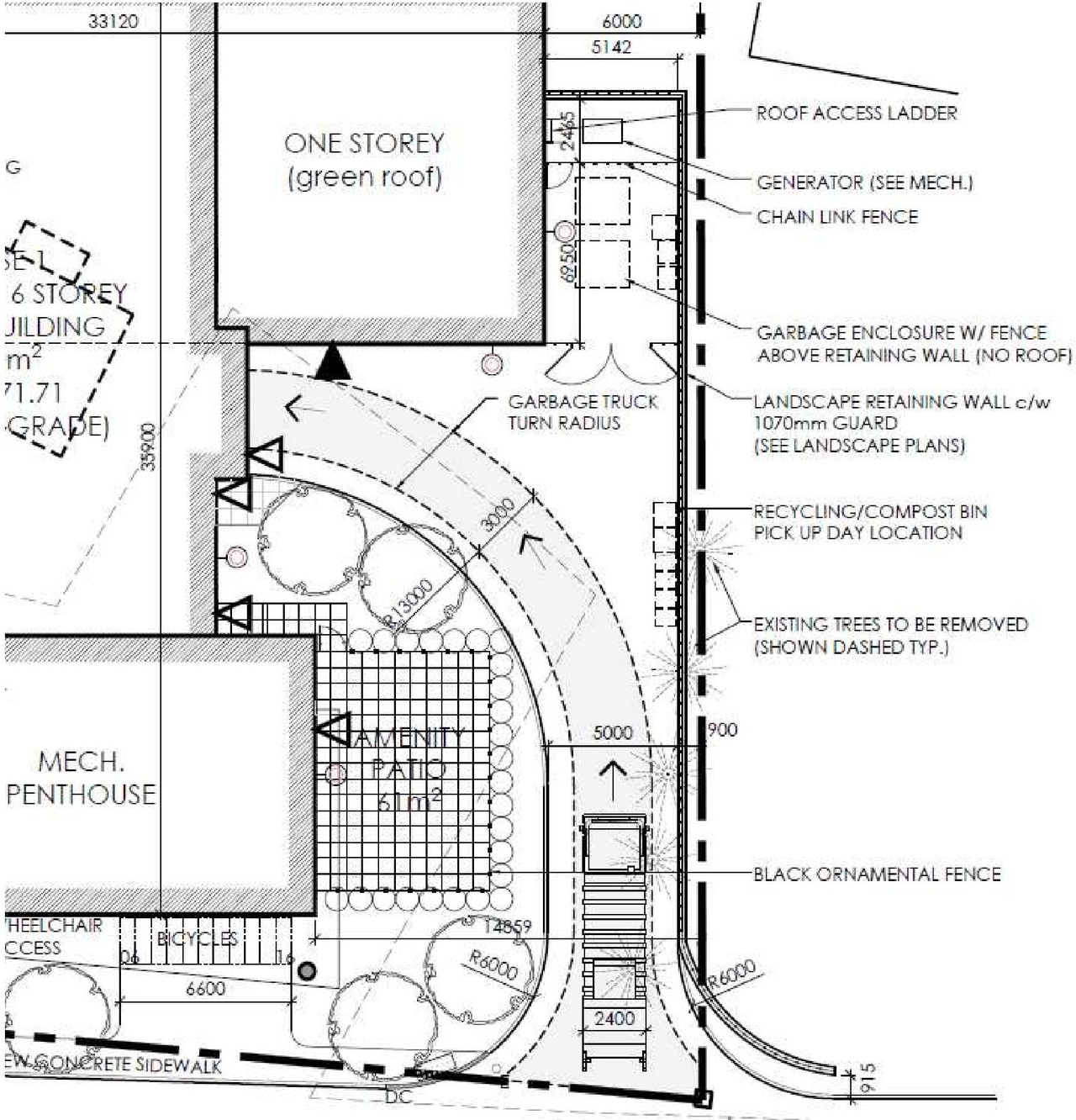 Construction site plan for project from page 42 of the file '2023-02-08 - Design Brief -D02-02-23-0009'
