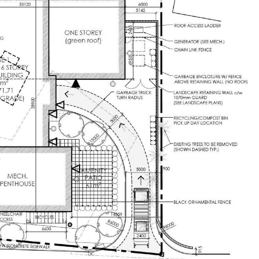 Construction site plan for project from page 42 of the file '2023-02-08 - Design Brief -D02-02-23-0009'