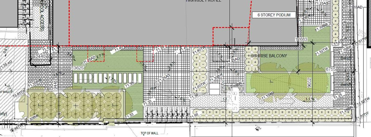 Construction site plan for project from page 19 of the file '2023-04-26 - Design Brief - D02-02-23-0013'