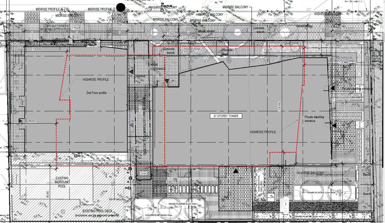 Construction site plan for project from page 7 of the file '2023-04-26 - Design Brief - D02-02-23-0013'