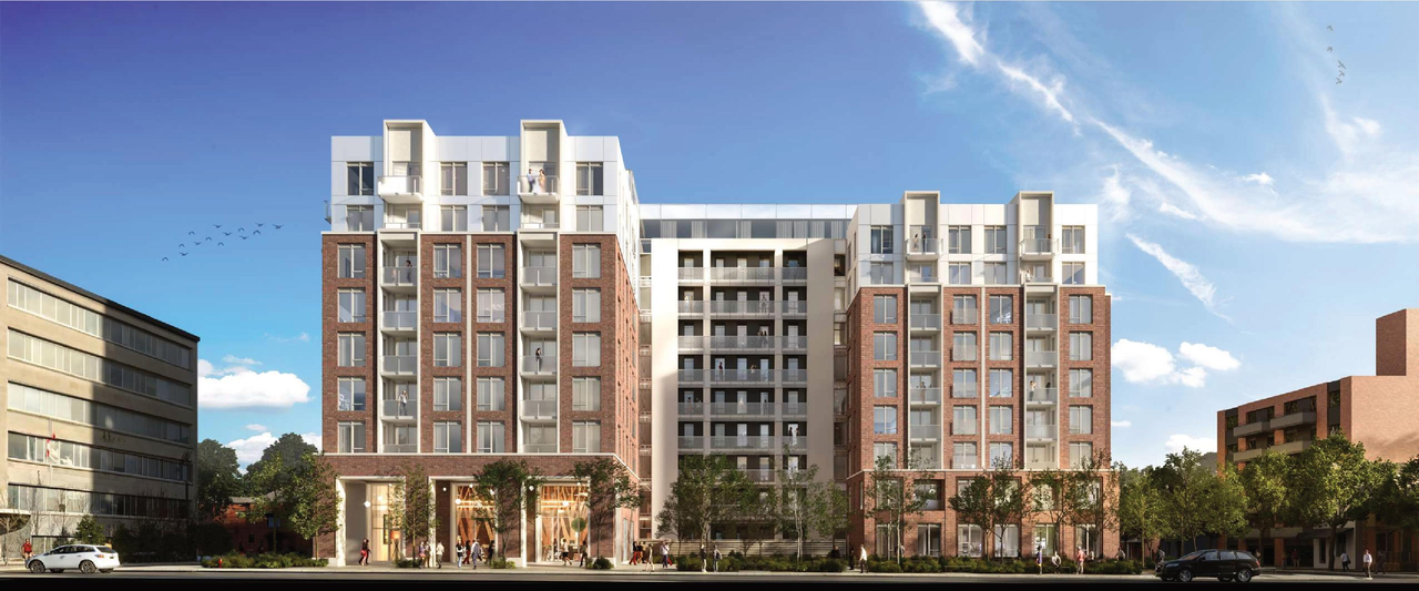 Rendering of building from page 15 of the file '2023-09-28 - Design Brief - D02-02-23-0020 (2)'
