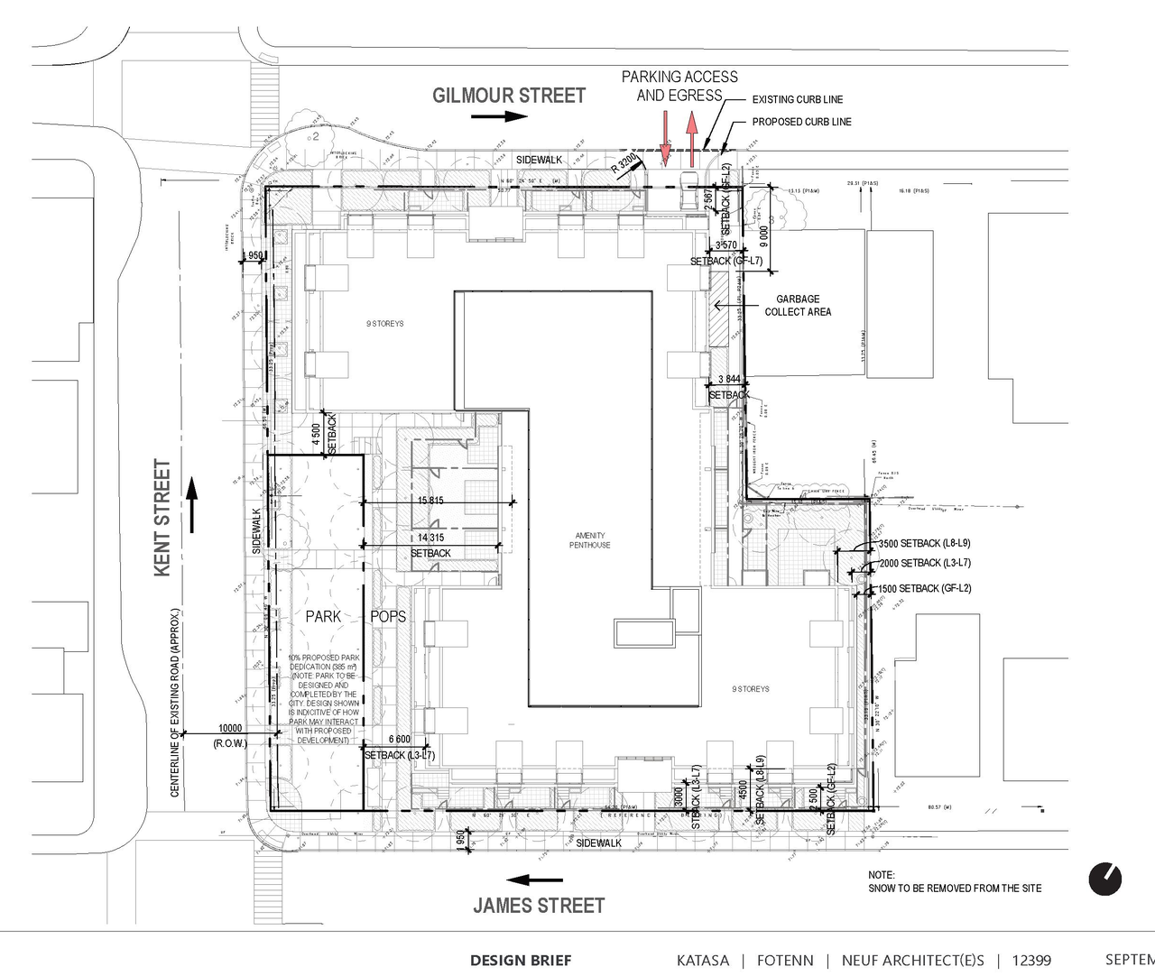 Construction site plan for project from page 36 of the file '2023-09-28 - Design Brief - D02-02-23-0020 (2)'