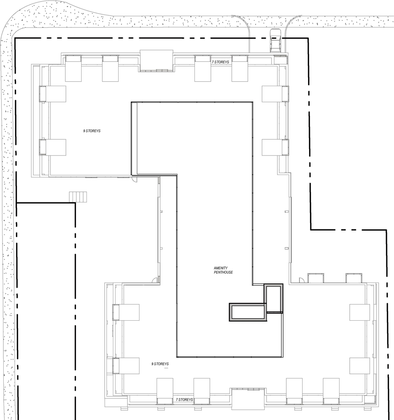 Construction site plan for project from page 44 of the file '2023-09-28 - Design Brief - D02-02-23-0020 (2)'