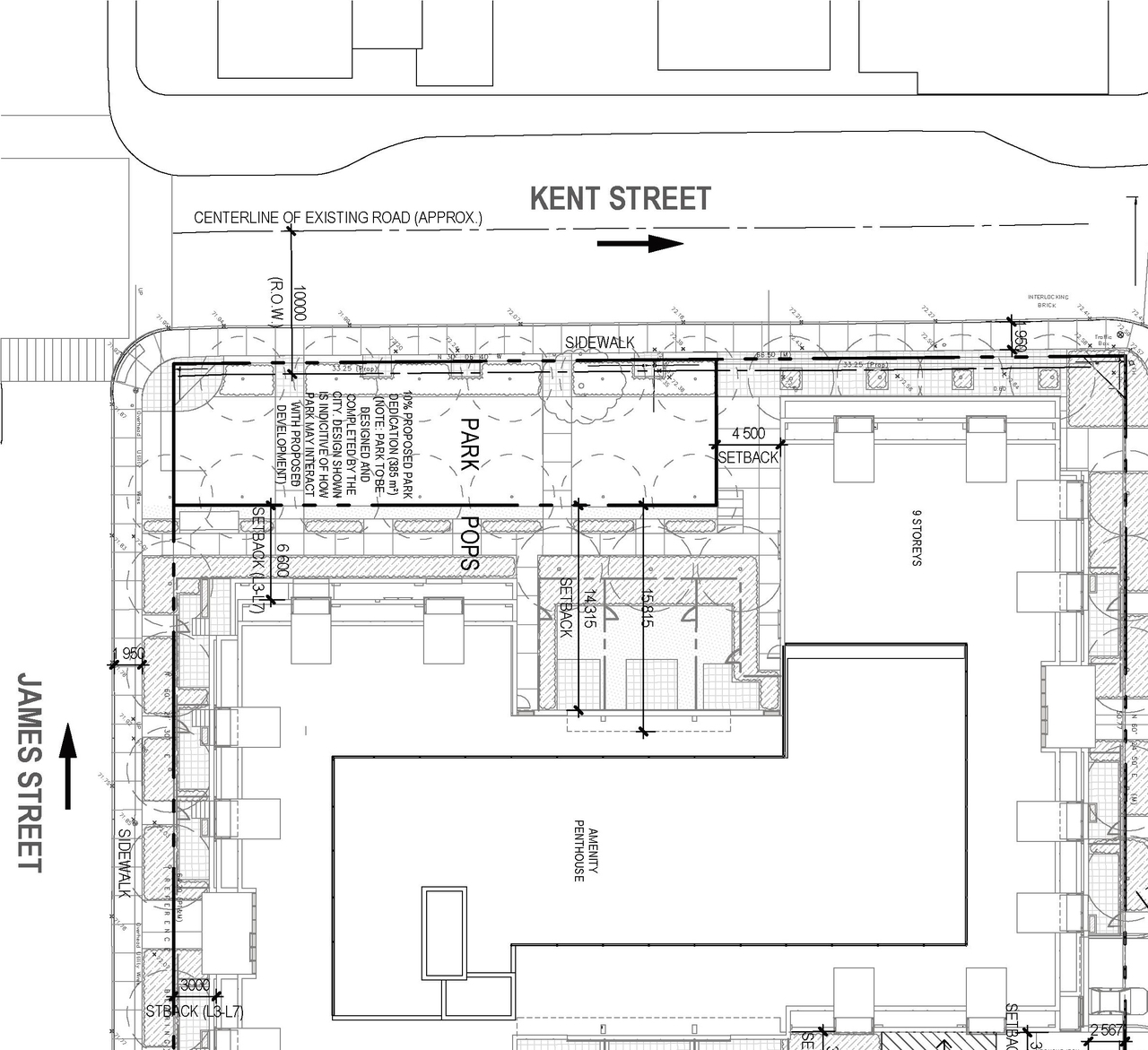 Construction site plan for project from page 36 of the file '2023-09-28 - Design Brief - D02-02-23-0020'
