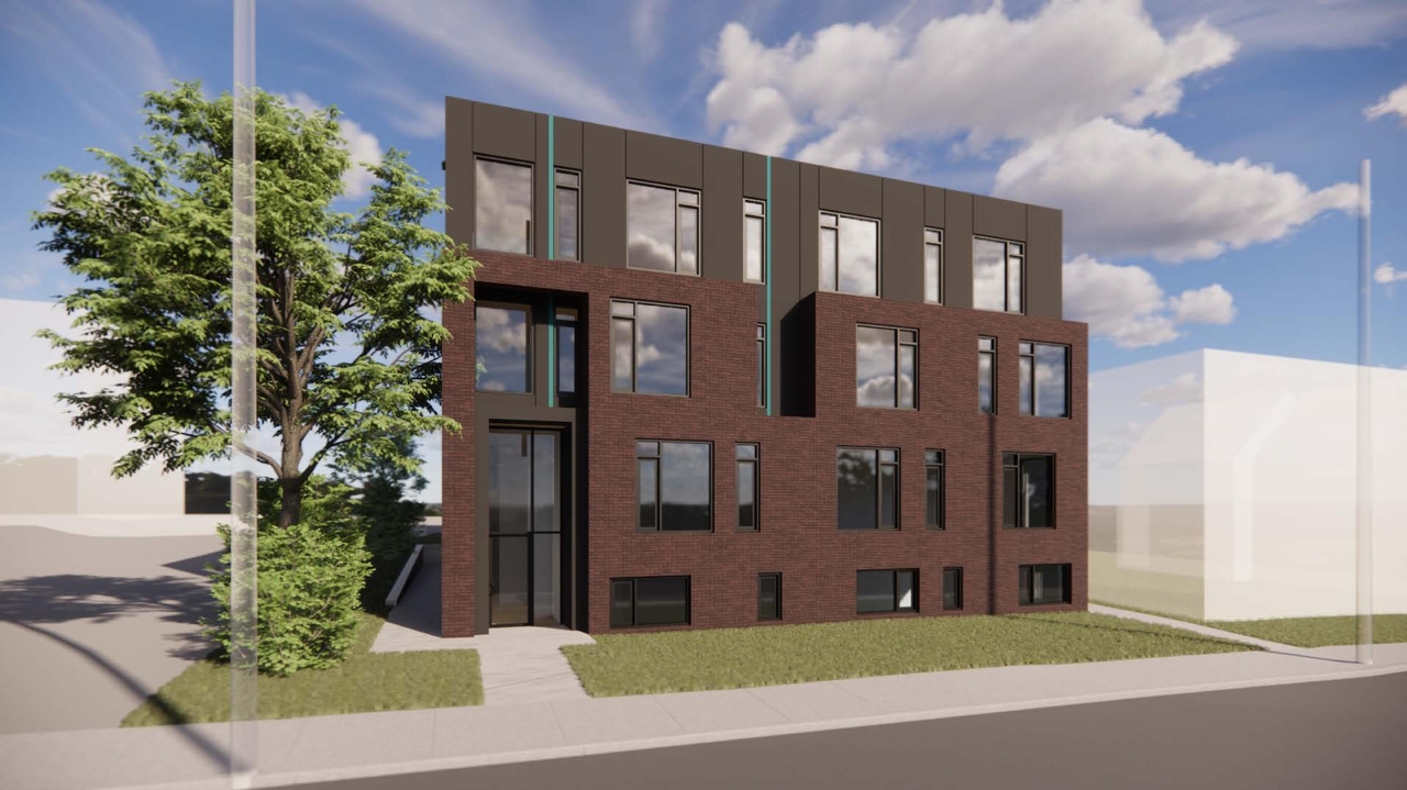 Rendering of building from page 1 of the file '2023-04-03 - Renderings - D02-02-23-0024'