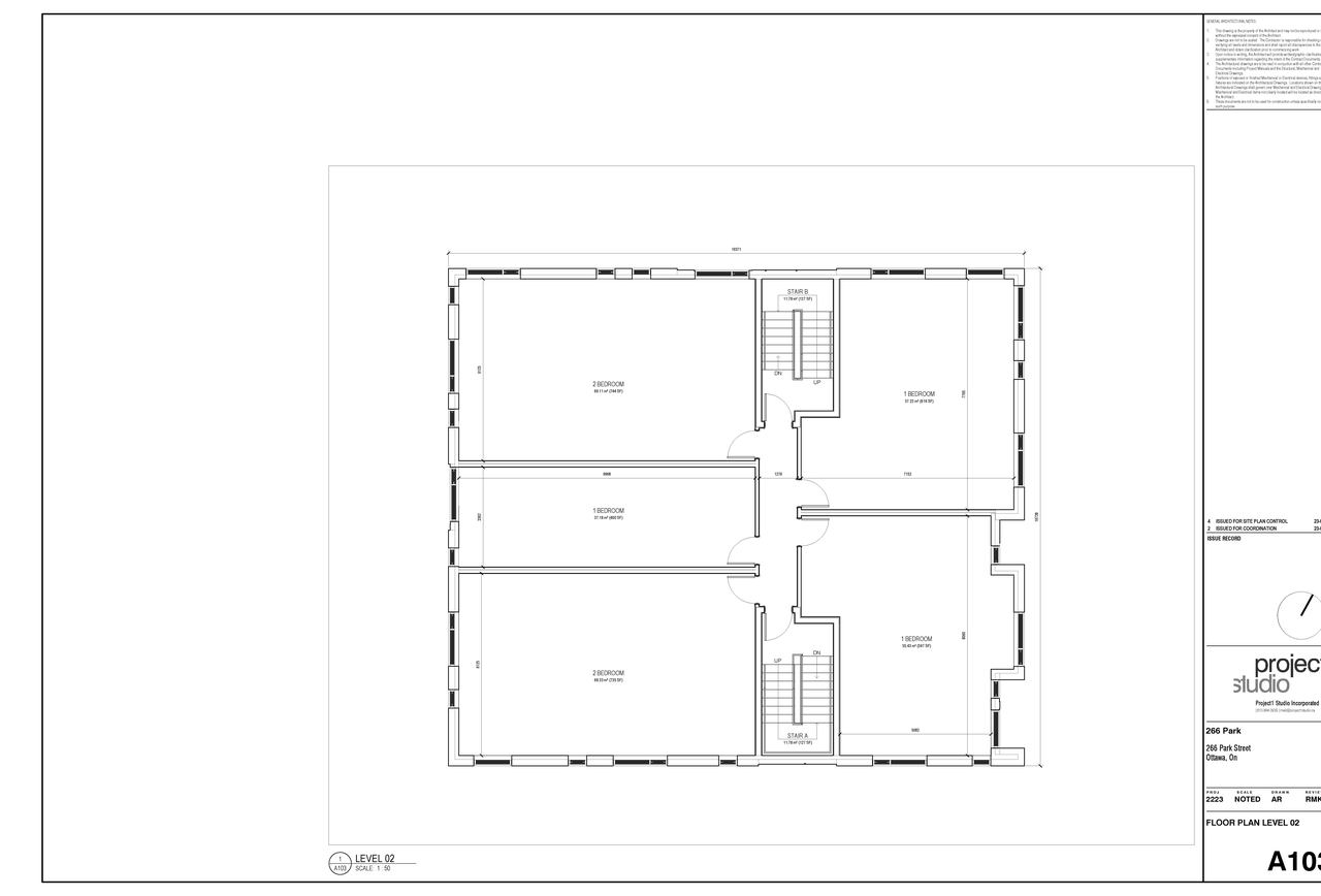 Construction site plan for project from page 3 of the file '2023-04-03 - Floor Plans - D02-02-23-0024'