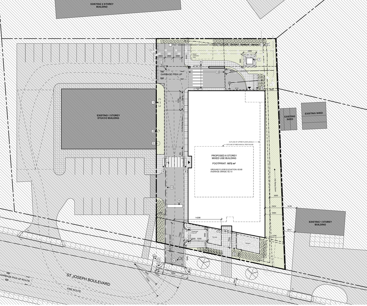 Construction site plan for project from page 1 of the file '2023-10-23 - Site Plan and Floor Plans - D02-02-23-0039'