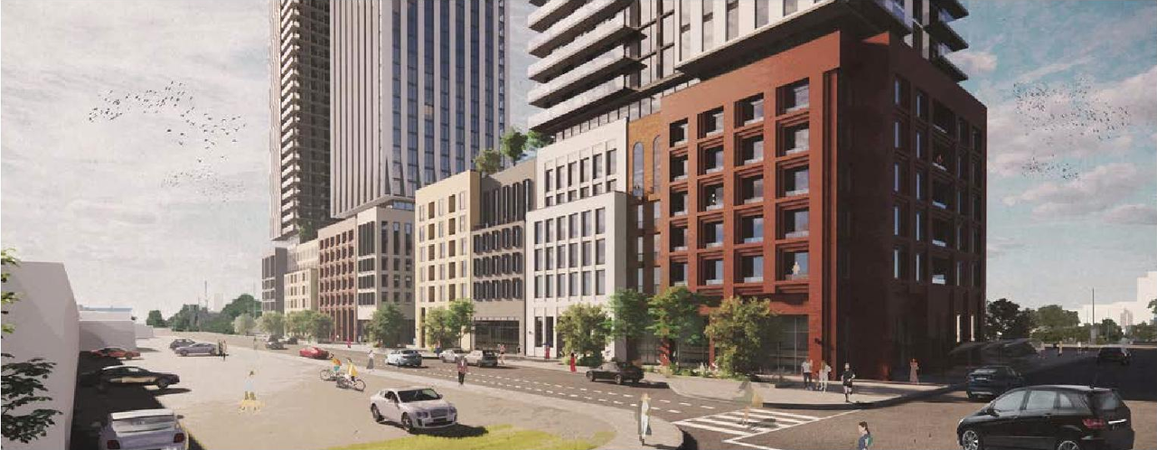 Rendering of building from page 4 of the file '2023-05-29 - Design Brief - D02-02-23-0042'
