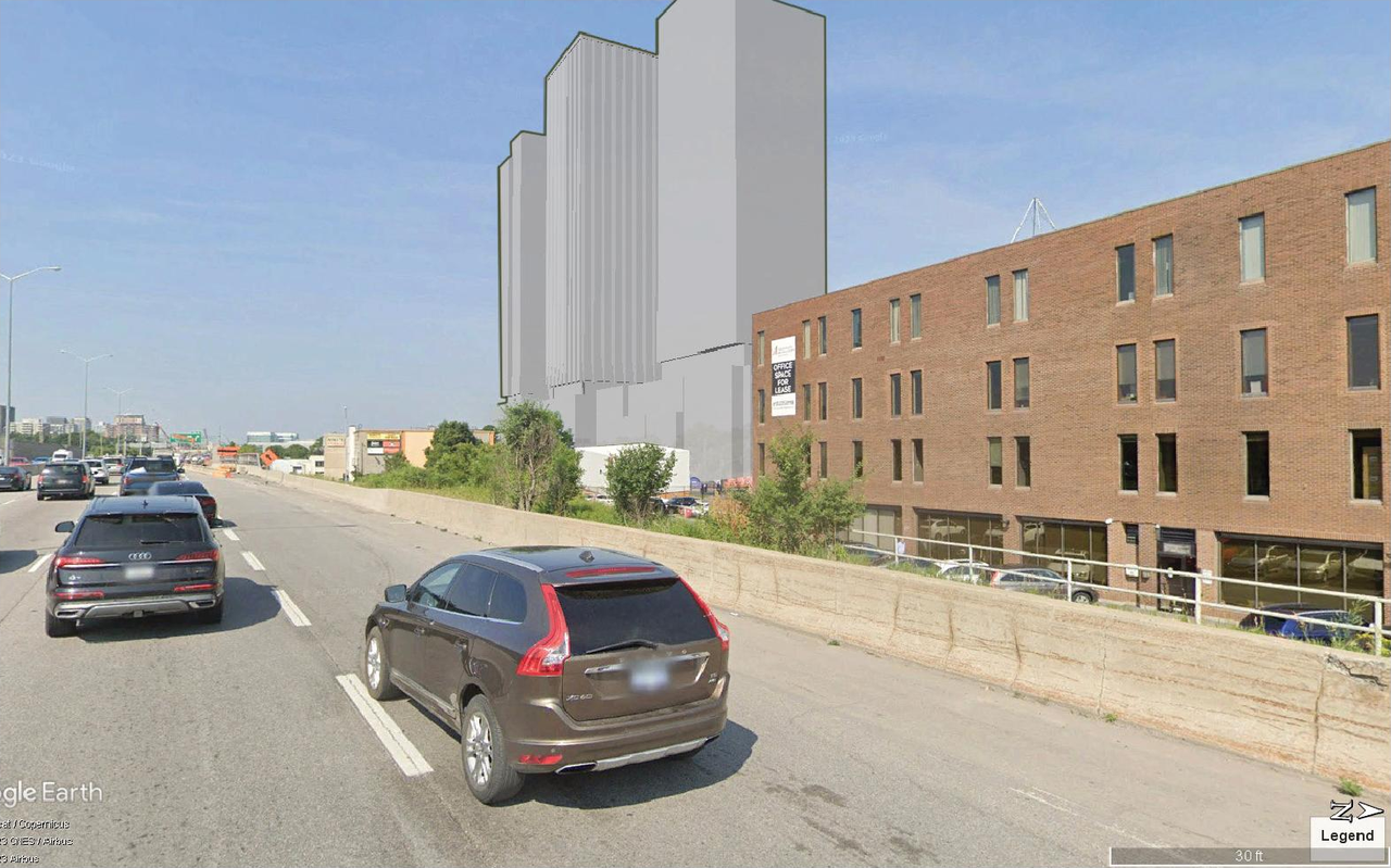 Rendering of building from page 25 of the file '2024-03-21 - Design Brief - D02-02-23-0042'