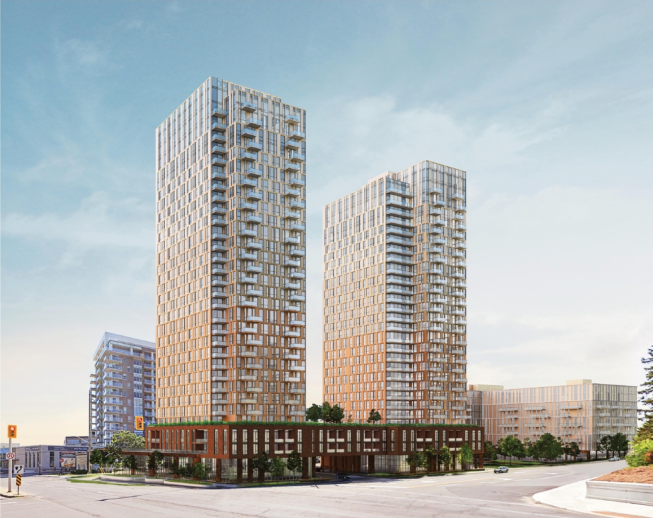 Rendering of building from page 58 of the file '2025-10-03 - Design Brief - D02-02-23-0046'